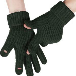Winter Knit Gloves for Men Women, Touch Screen Texting Gloves,